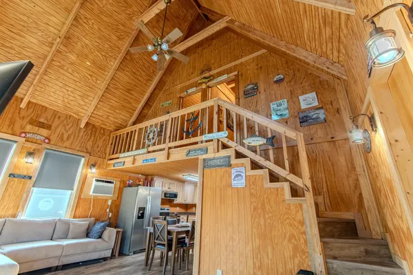 a building with an outdoor space