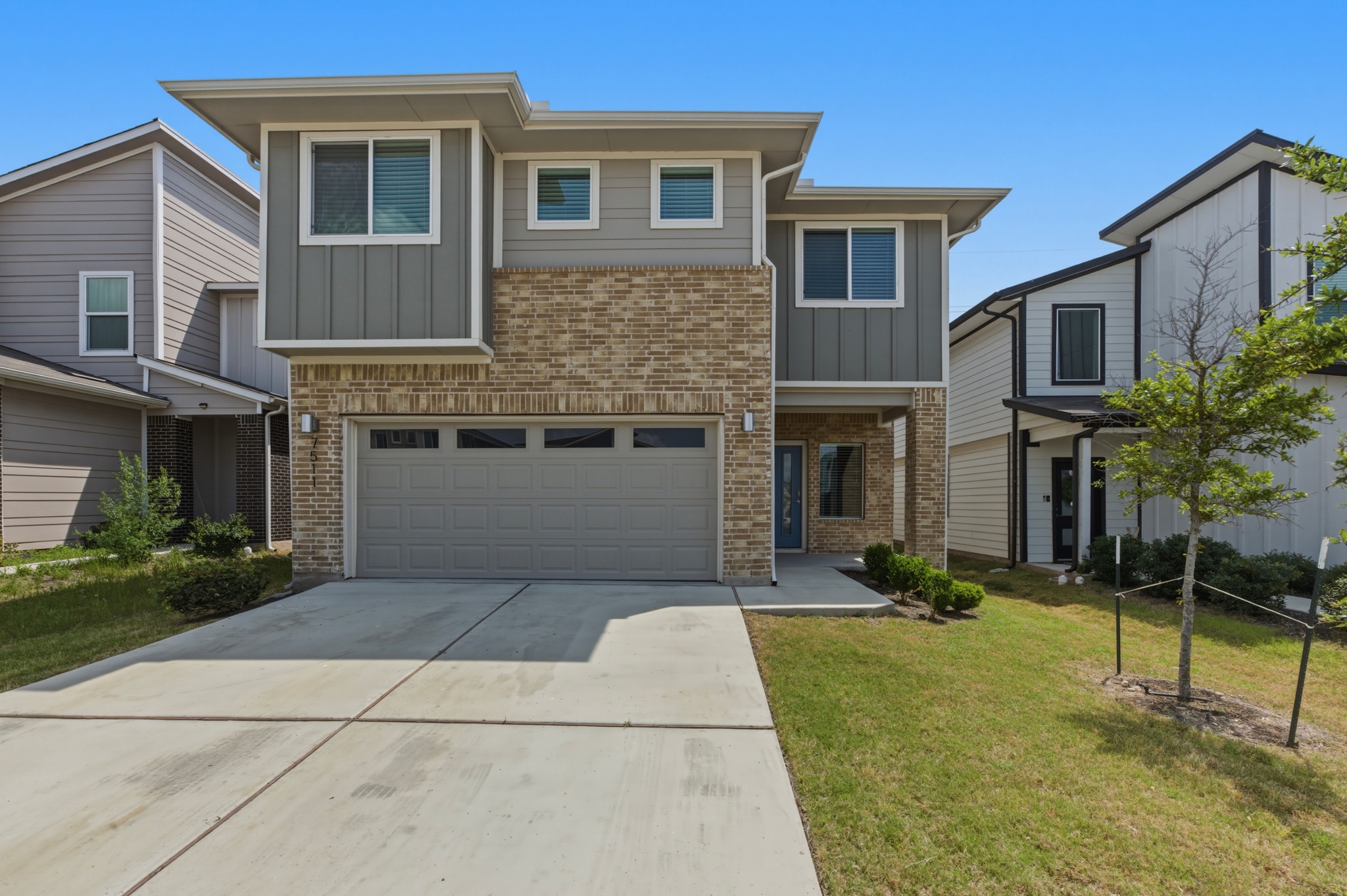 a house view with a outdoor space