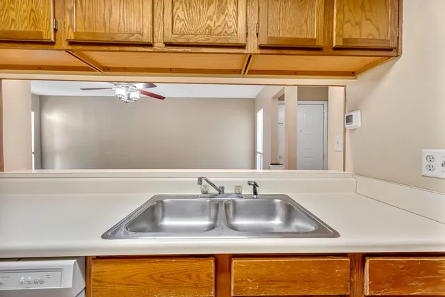 a close view of sink and tap