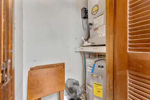 a utility room with a window