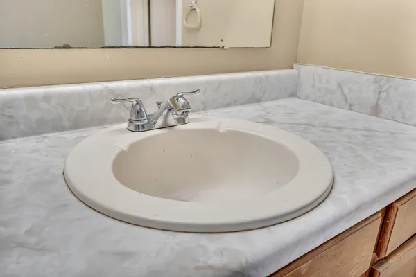 a close view of sink