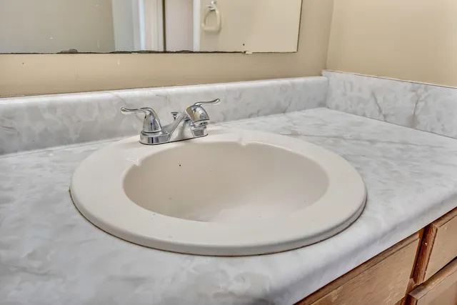 a close view of sink