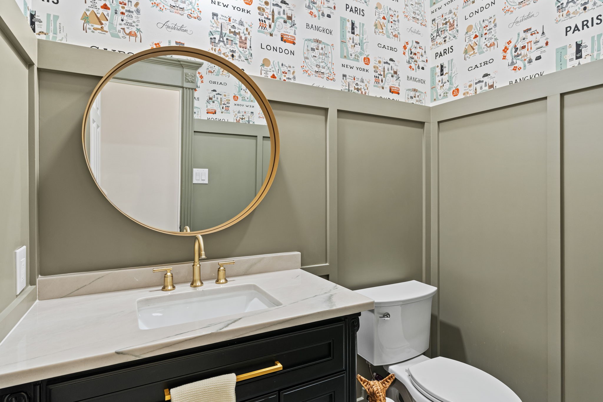 9410 Windrush Drive Spring, TX 77379 - Photo 18 of 50 a bathroom with a toilet a sink and mirror