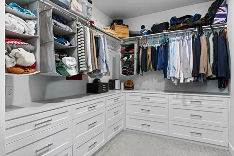 a view of a walk in closet