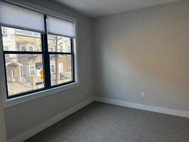 an empty room with a window