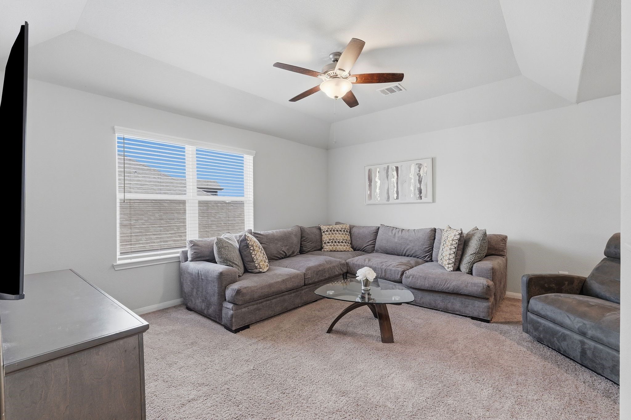 7522 Windsor View Drive Spring, TX 77379 - Photo 18 of 49 Airy second living space with high ceilings and a welcoming atmosphere.