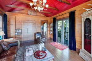 a bathroom with a tub and a shower