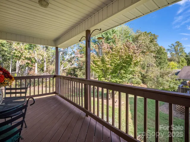 a view of a street from a balcony