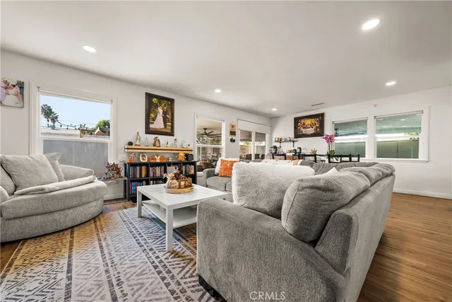 a living room with furniture and a couch