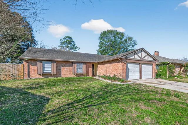 a house view with a garden space