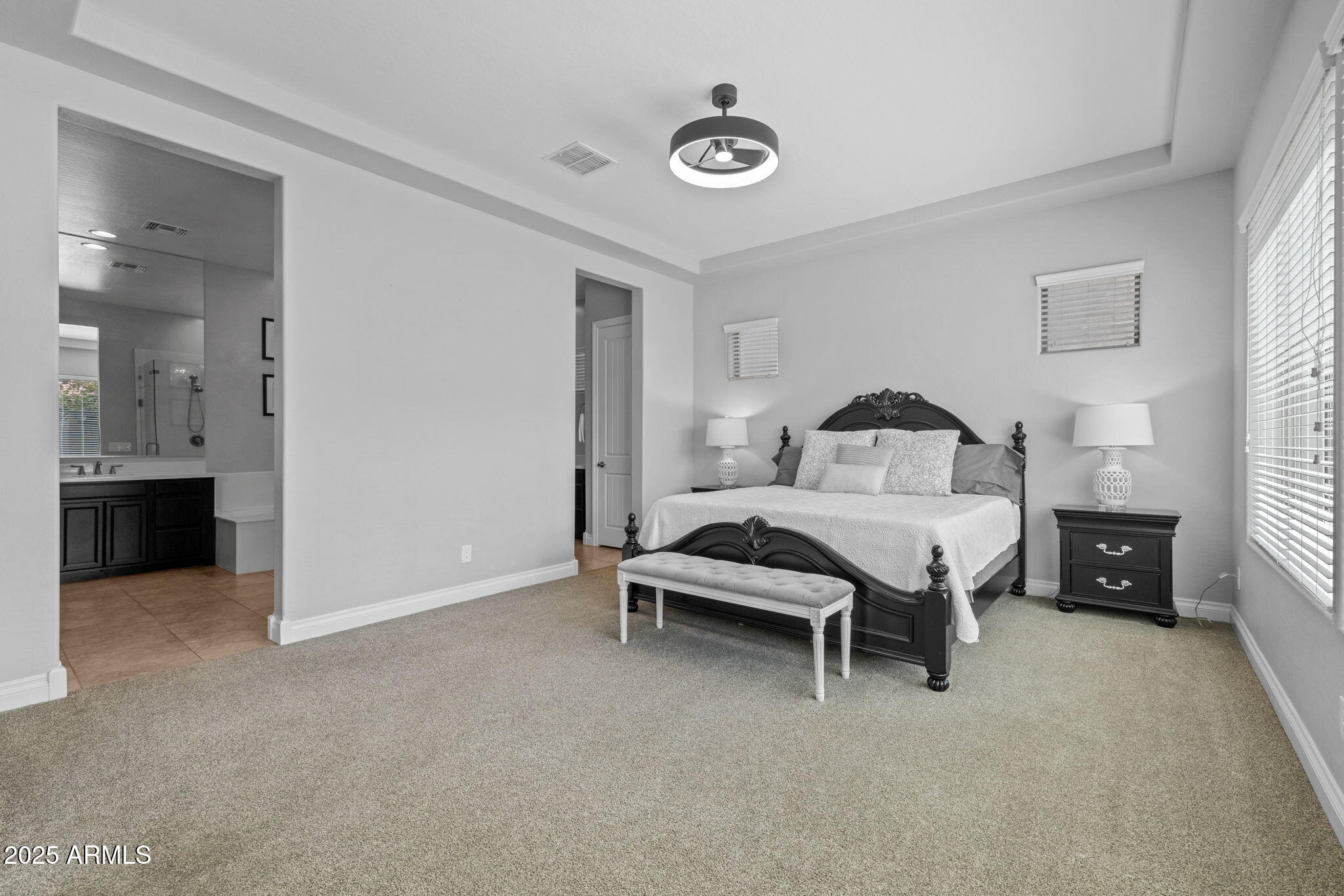 10535 Diffraction Avenue Mesa, AZ 85212 - Photo 33 of 126 a bedroom with a bed and a lamp on table