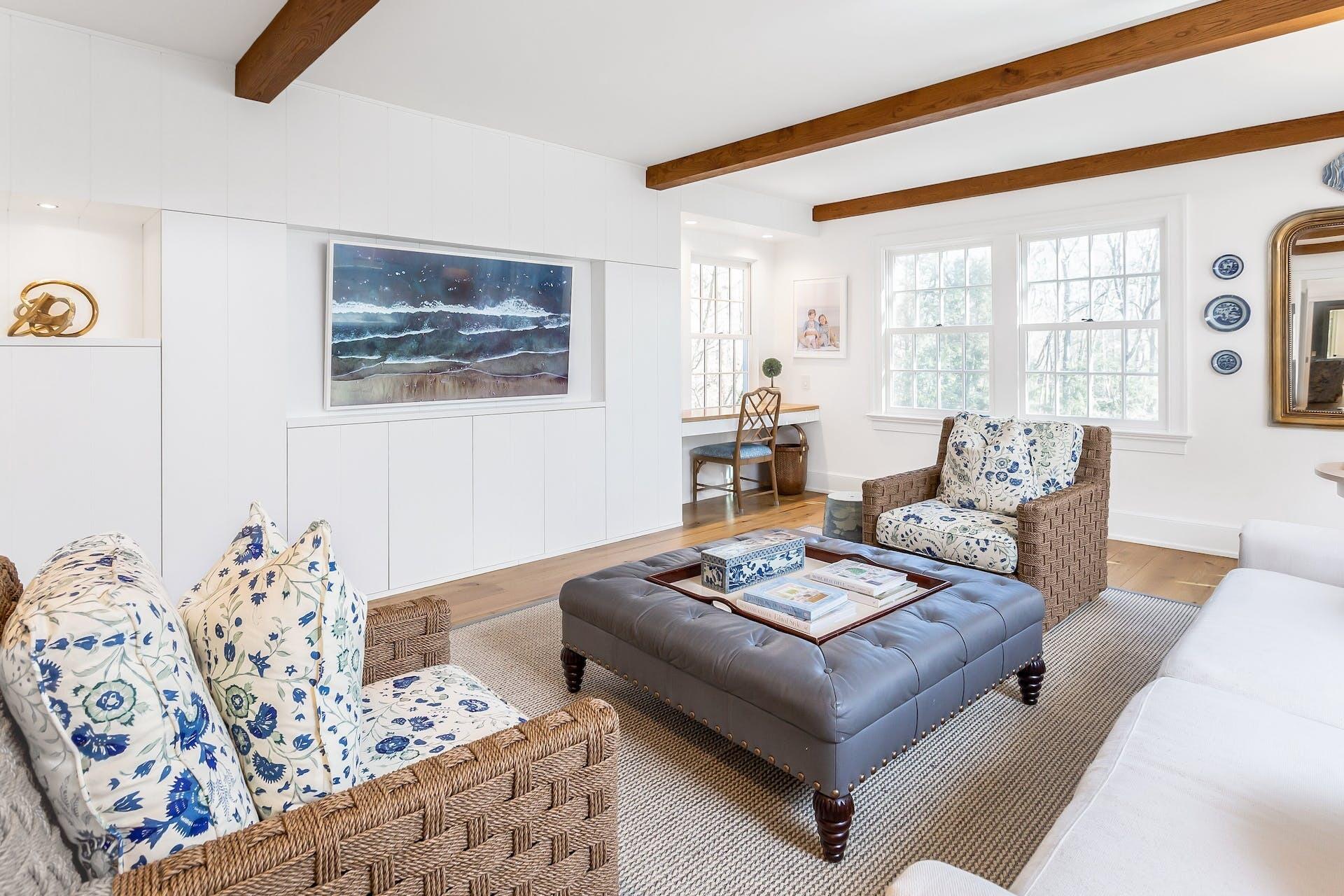100 Pembroke Road Darien, CT 06820 - Photo 19 of 43 a living room with furniture and next to a window