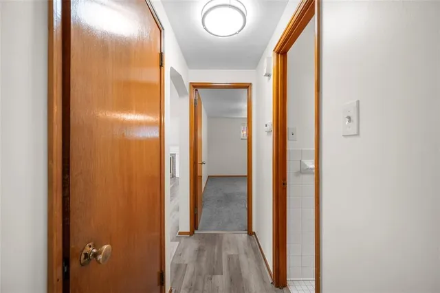 hallway with wooden floor