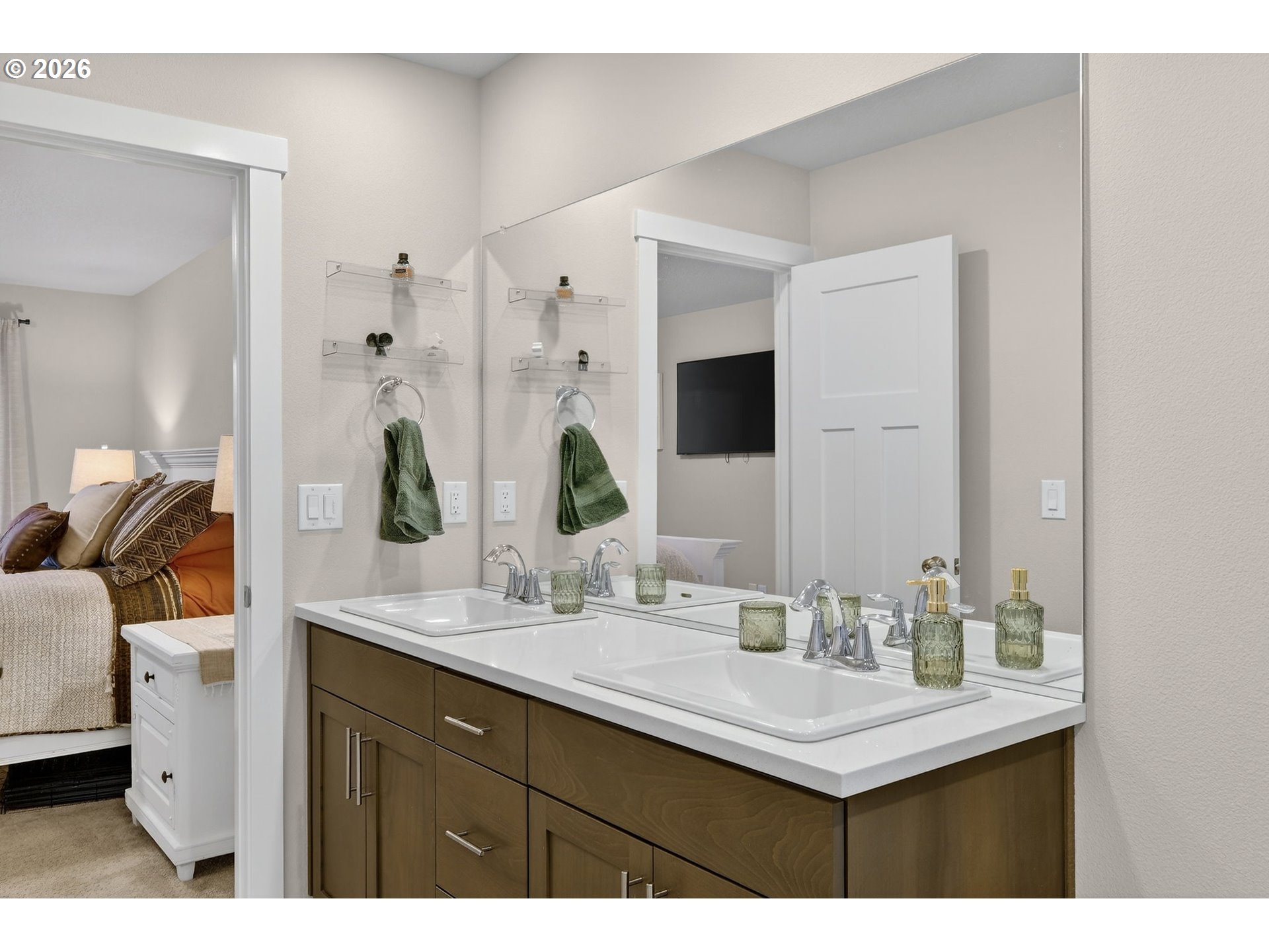 6490 Southeast 21st Terrace Gresham, OR 97080 - Photo 25 of 41 a bathroom with a sink double vanity and a mirror