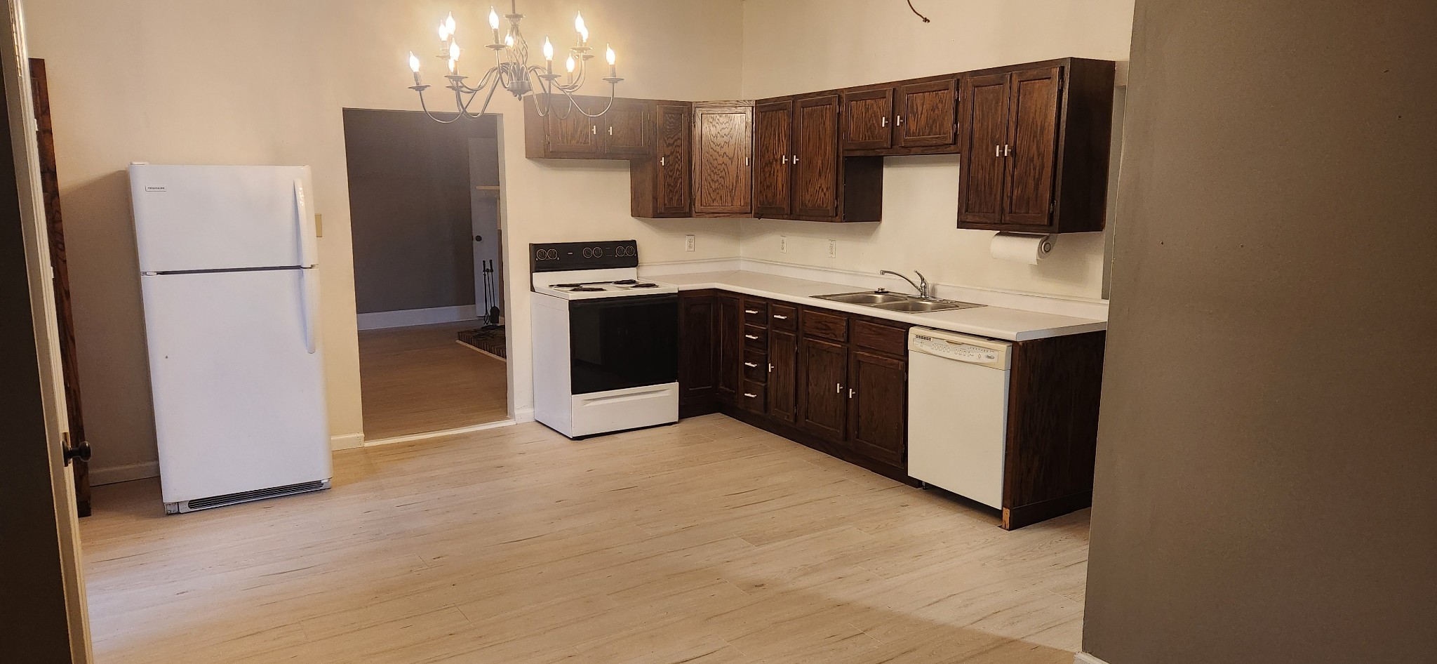 126 West End Avenue Centerville, TN 37033 - Photo 14 of 28 a kitchen with stainless steel appliances a refrigerator and a sink