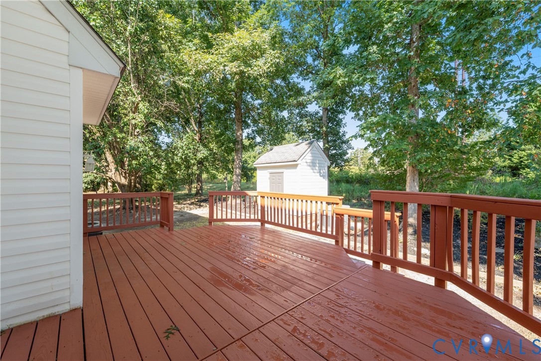 3908 Trickling Brook Drive Henrico, VA 23228 - Photo 39 of 47 Deck featuring a shed