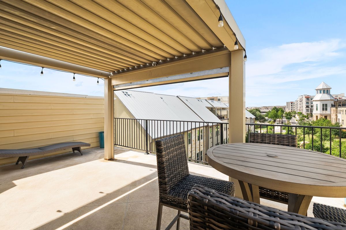1116 Highknoll Lane Georgetown, TX 78628 - Photo 31 of 36 a view of balcony with wooden floor and outdoor seating