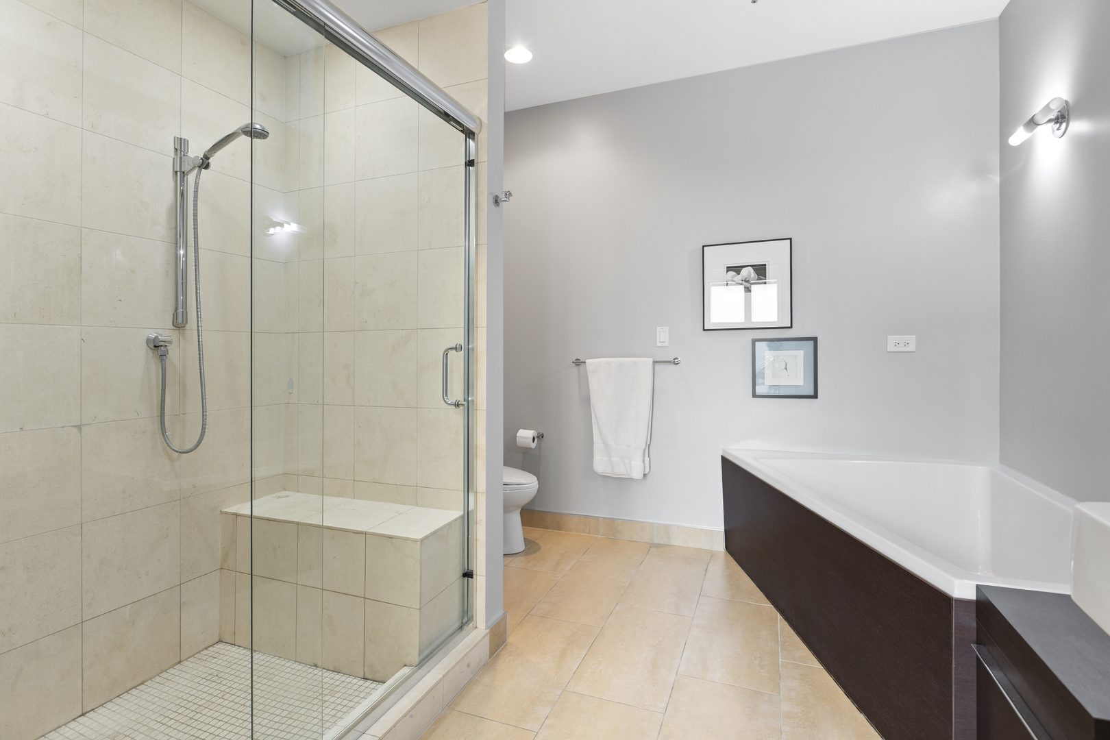 1800 Ridge Avenue, Unit 102 Evanston, IL 60201 - Photo 22 of 26 a bathroom with a bathtub and shower