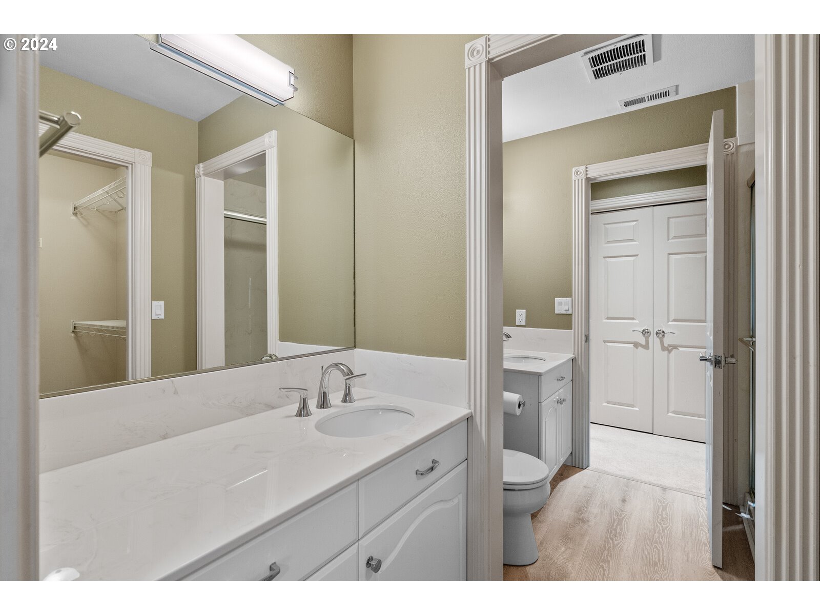 31500 Northwest 13th Avenue Ridgefield, WA 98642 - Photo 36 of 48 a bathroom with a sink a toilet and a mirror