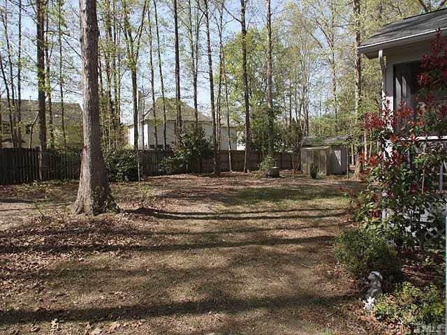 8609 Maidstone Court Raleigh, NC 27613 - Photo 11 of 12 a backyard of a house with lots of green space