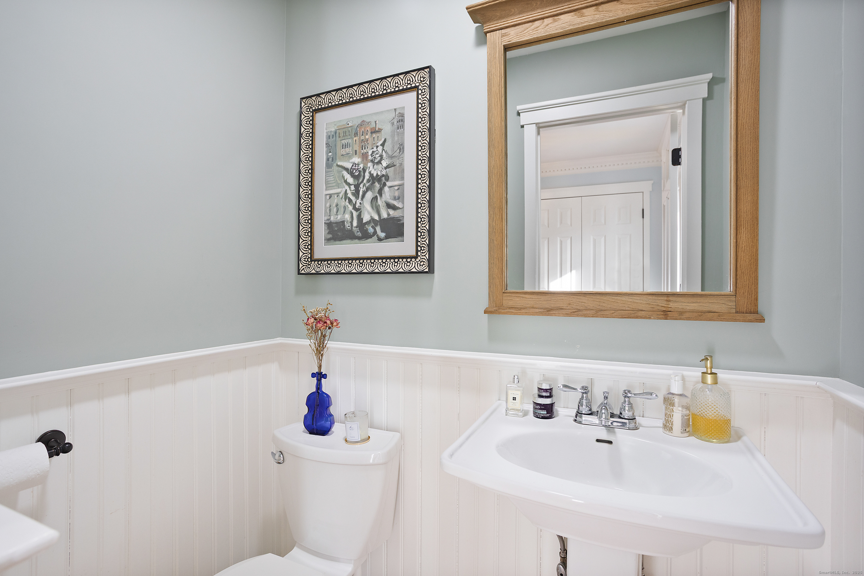 41 Deer Hill Road Redding, CT 06896 - Photo 15 of 31 a bathroom with a sink vanity mirror and toilet