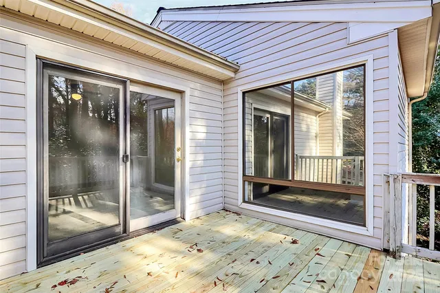 a view of backyard of house