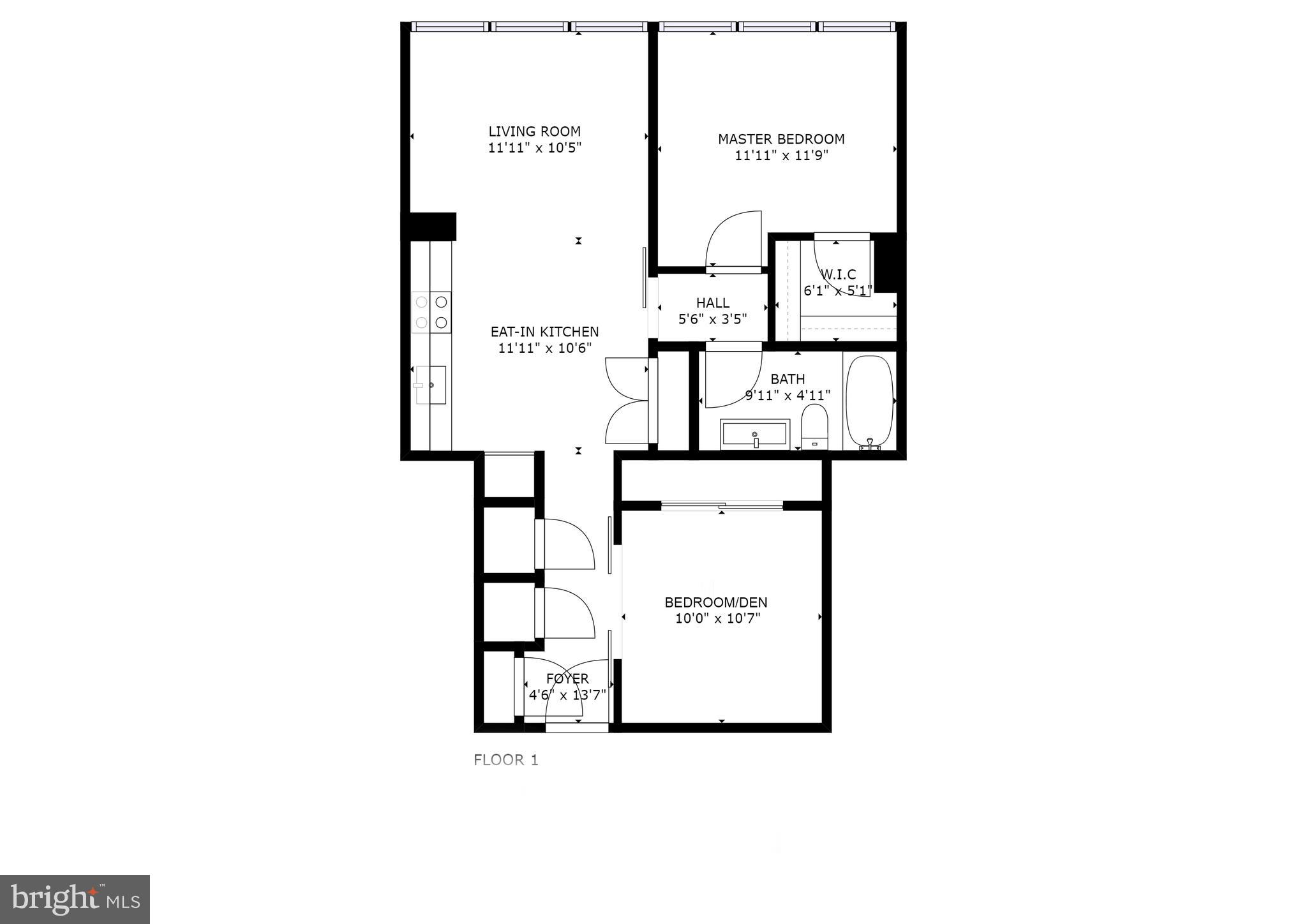 2030 8th Street Northwest, Unit 507 Washington, DC 20001 - Photo 40 of 40 Floor Plan