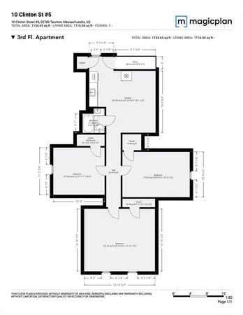 $2,100 | 10 Clinton Street, Unit 5, Taunton, MA 02780