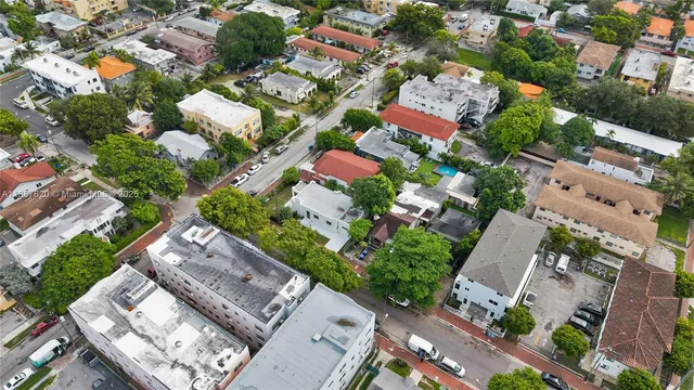 an aerial view of a city