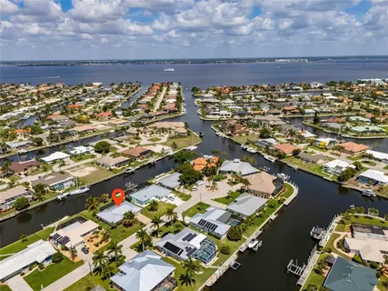 an aerial view of a city