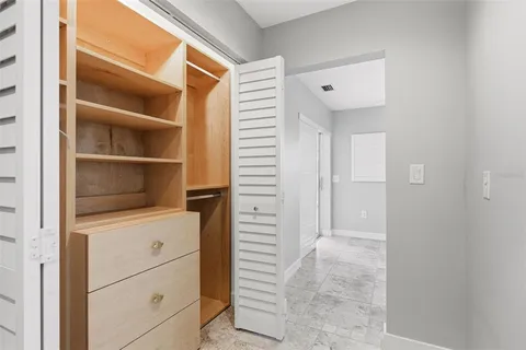 a view of closet area