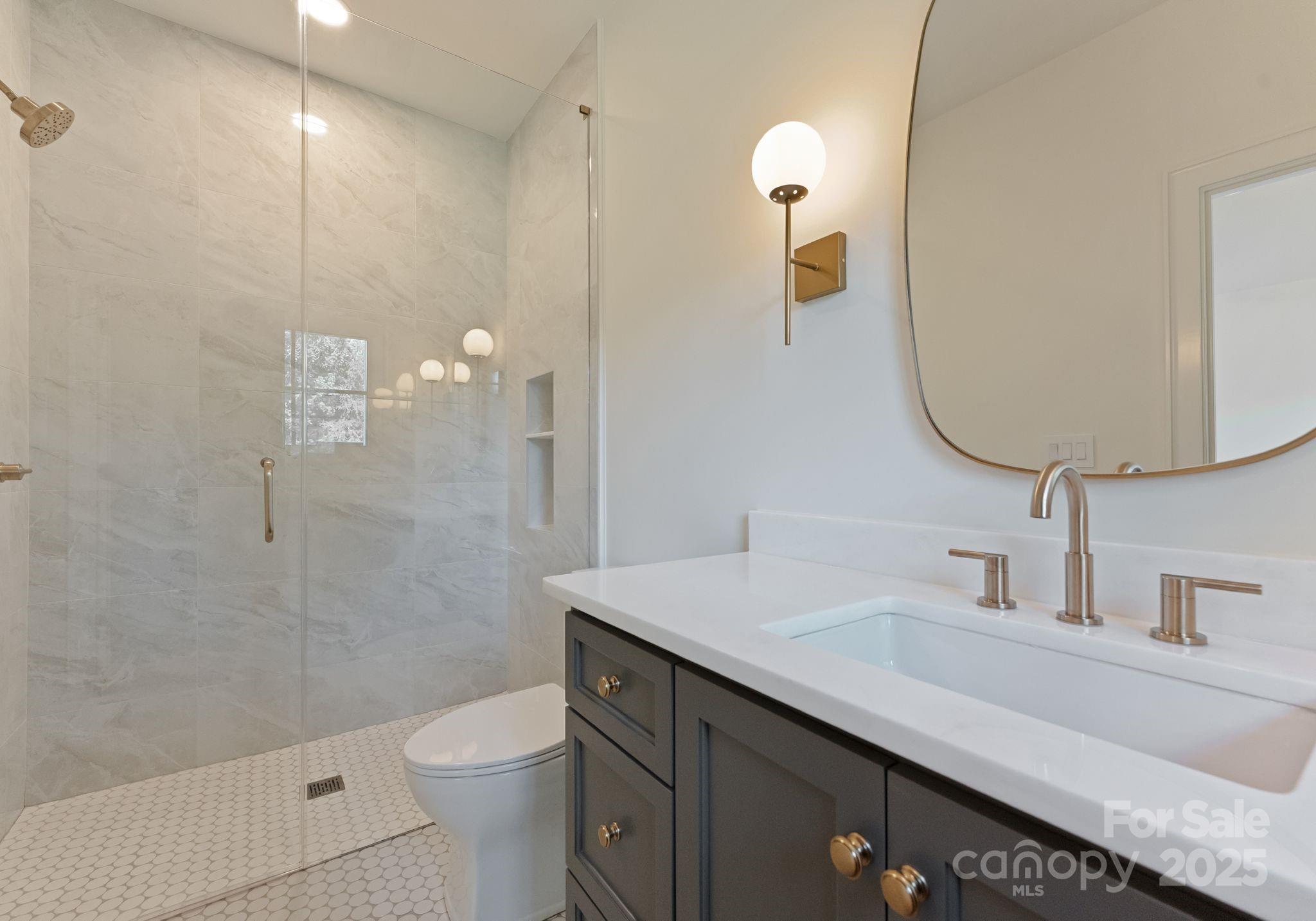 15037 June Washam Road Davidson, NC 28036 - Photo 40 of 48 a bathroom with a sink a toilet and shower