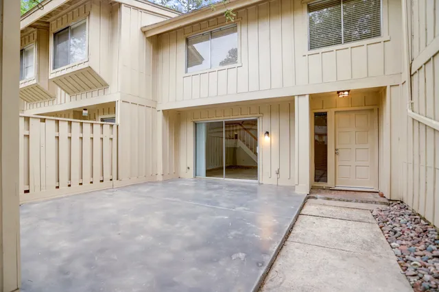 a view of a house with an outdoor space