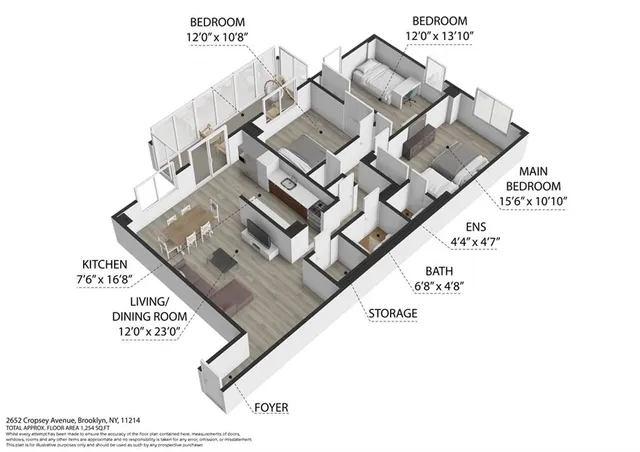 $600,000 | 2652 Cropsey Avenue, Unit 9H | Gravesend