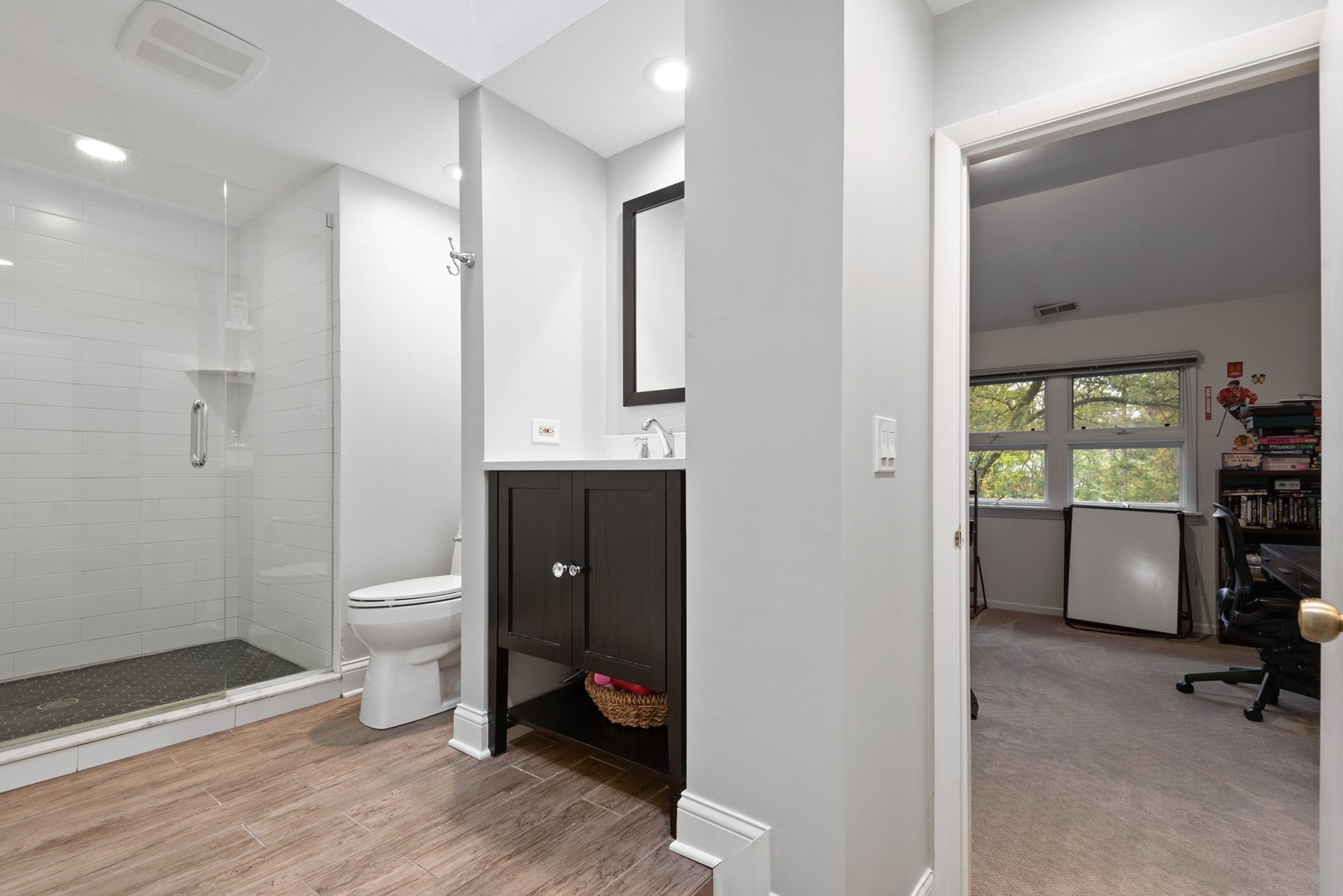 470 Voltz Road Northbrook, IL 60062 - Photo 38 of 58 a bathroom with a toilet sink and a mirror
