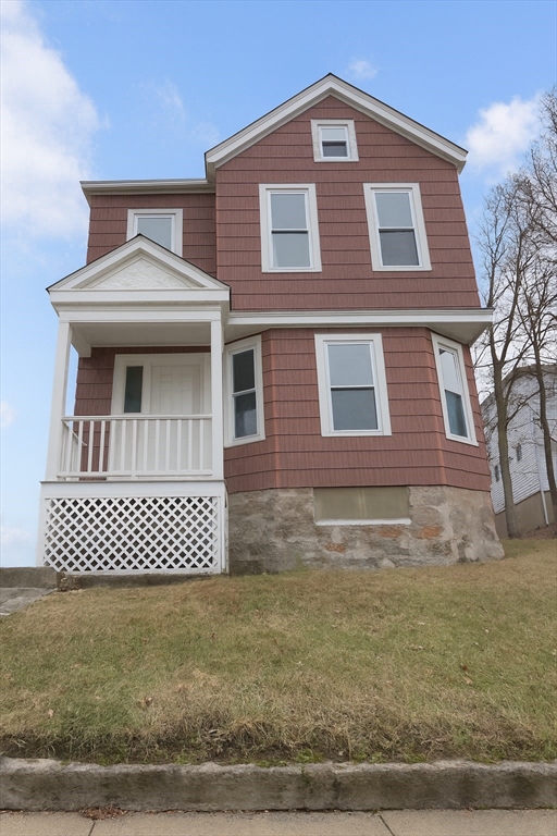 a front view of a house