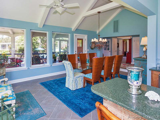 155 Lillys Neck Road Moon, VA 23119 - Photo 12 of 38 Another angle of the dining area with to the left of the screened porch