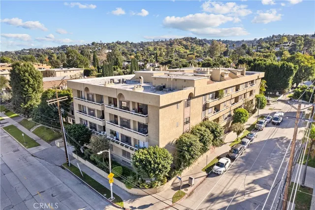 a view of a buildings