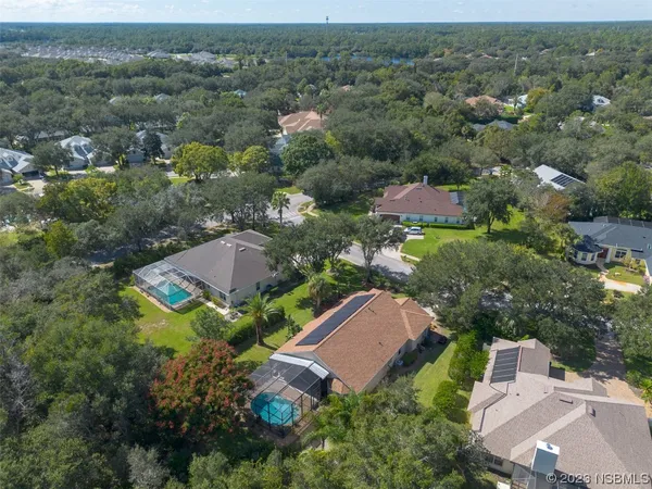 an aerial view of multiple house