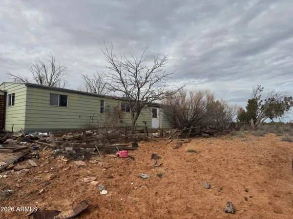 a view of a terrace with a bench