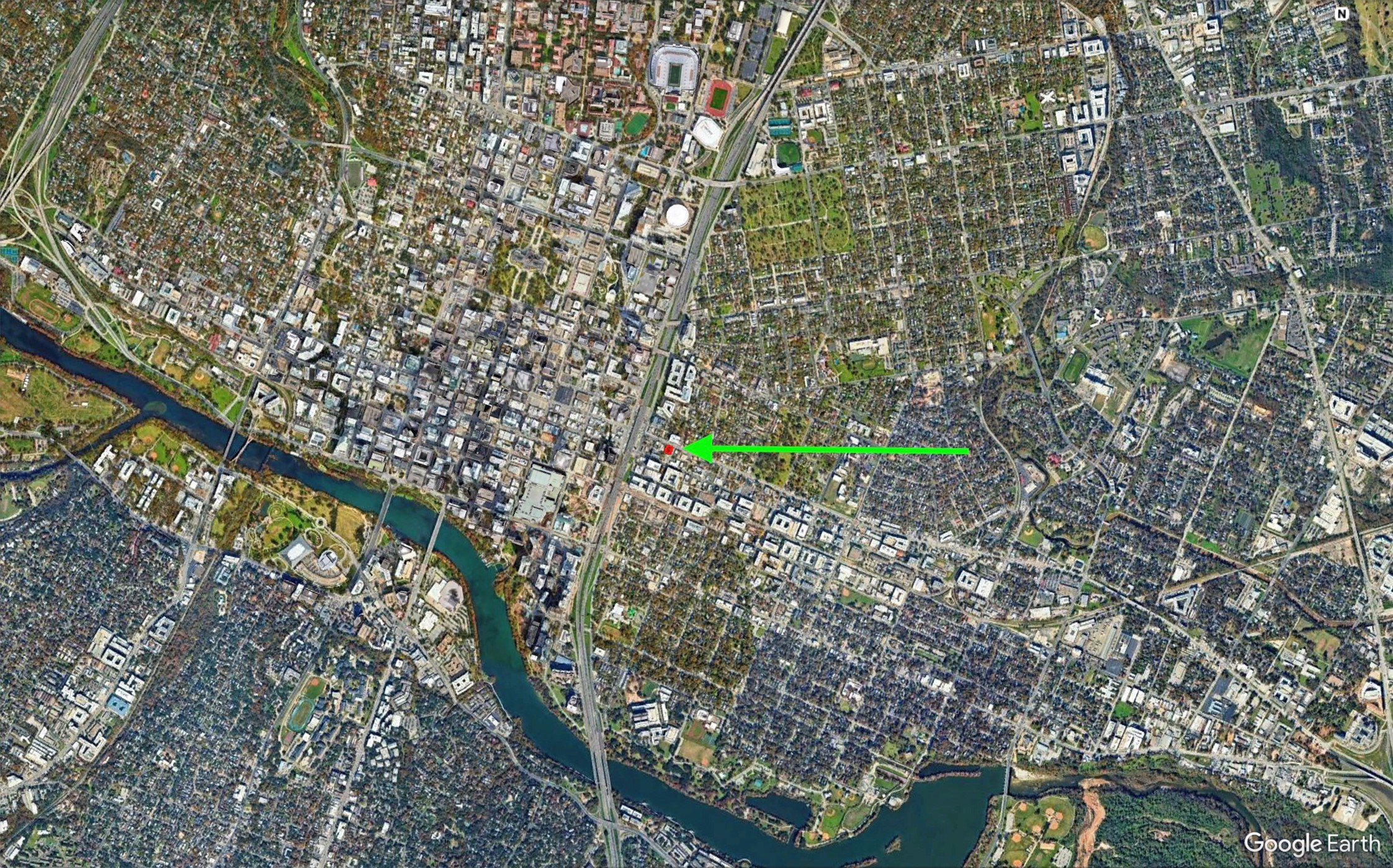 917-919 East 7th Street Austin, TX 78702 - Photo 15 of 15 Aerial map of property and surrounding area