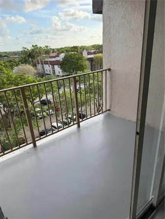 a view of balcony with city view