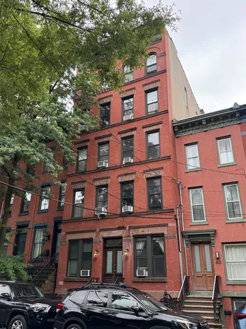 a front view of a building