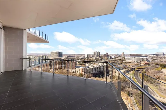 a view of city from balcony
