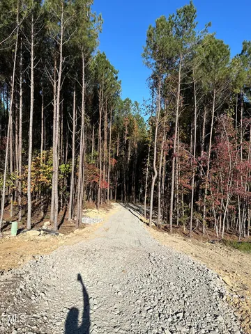 a view of a backyard of the house