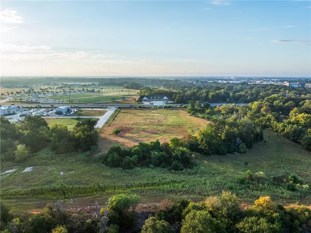 a view of a lake with a city