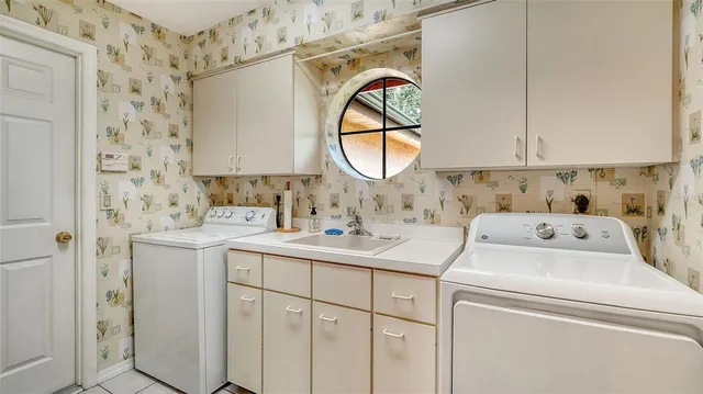 a view of a lake with a yard