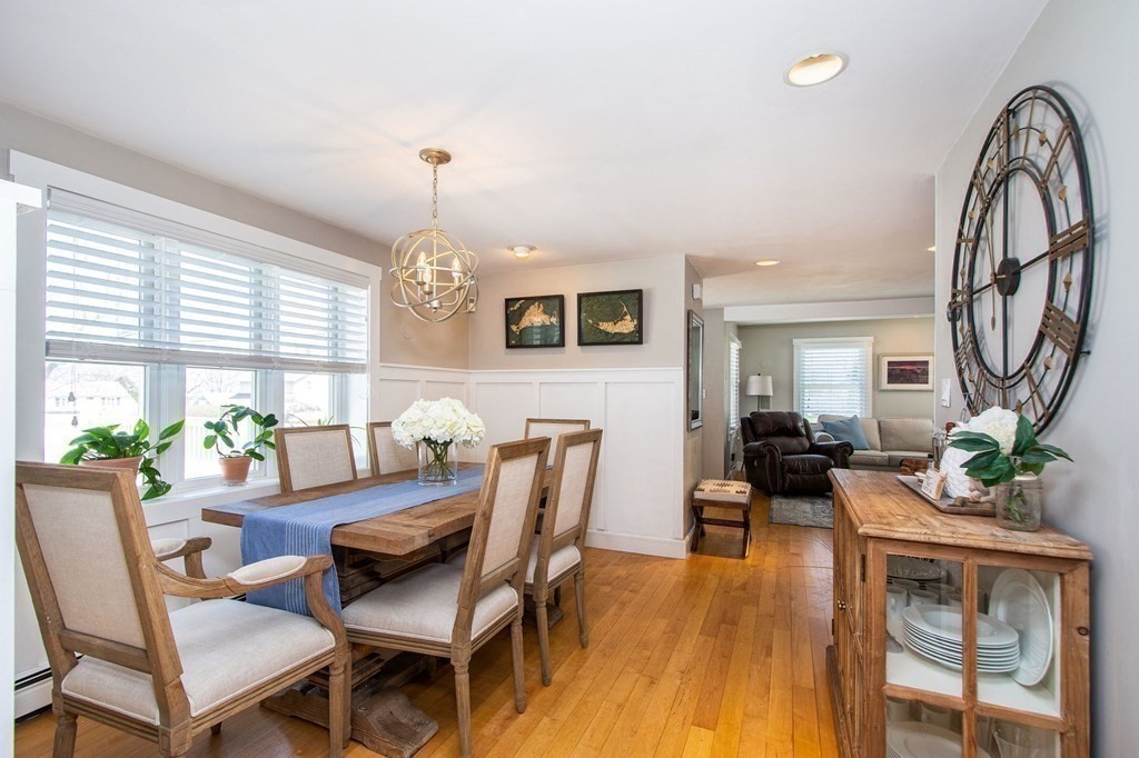12 Hawley Road Scituate, MA 02066 - Photo 13 of 36 a dining room with furniture potted plants and wooden floor