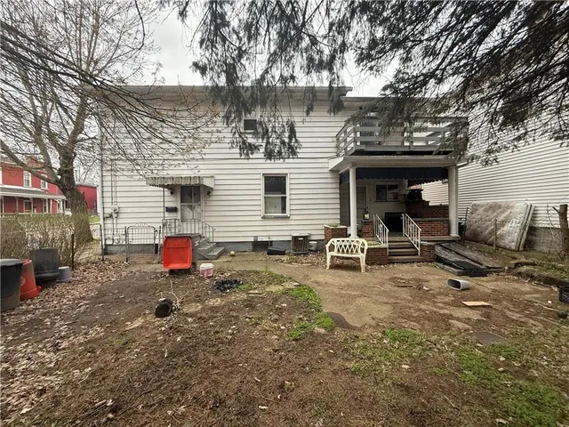 a view of a house with a patio