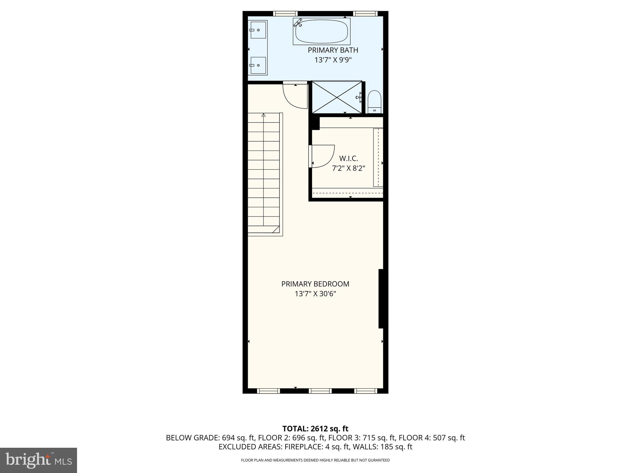 1707 North Broadway Baltimore, MD 21213 - Photo 31 of 31 Primary Bedroom Floor Plan